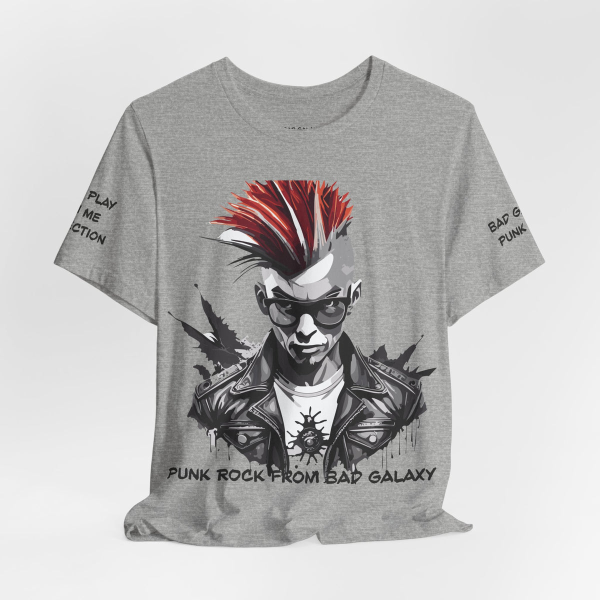 Punk Rock Graphic Unisex Cotton Bella+Canvas Tee with Art Design b35