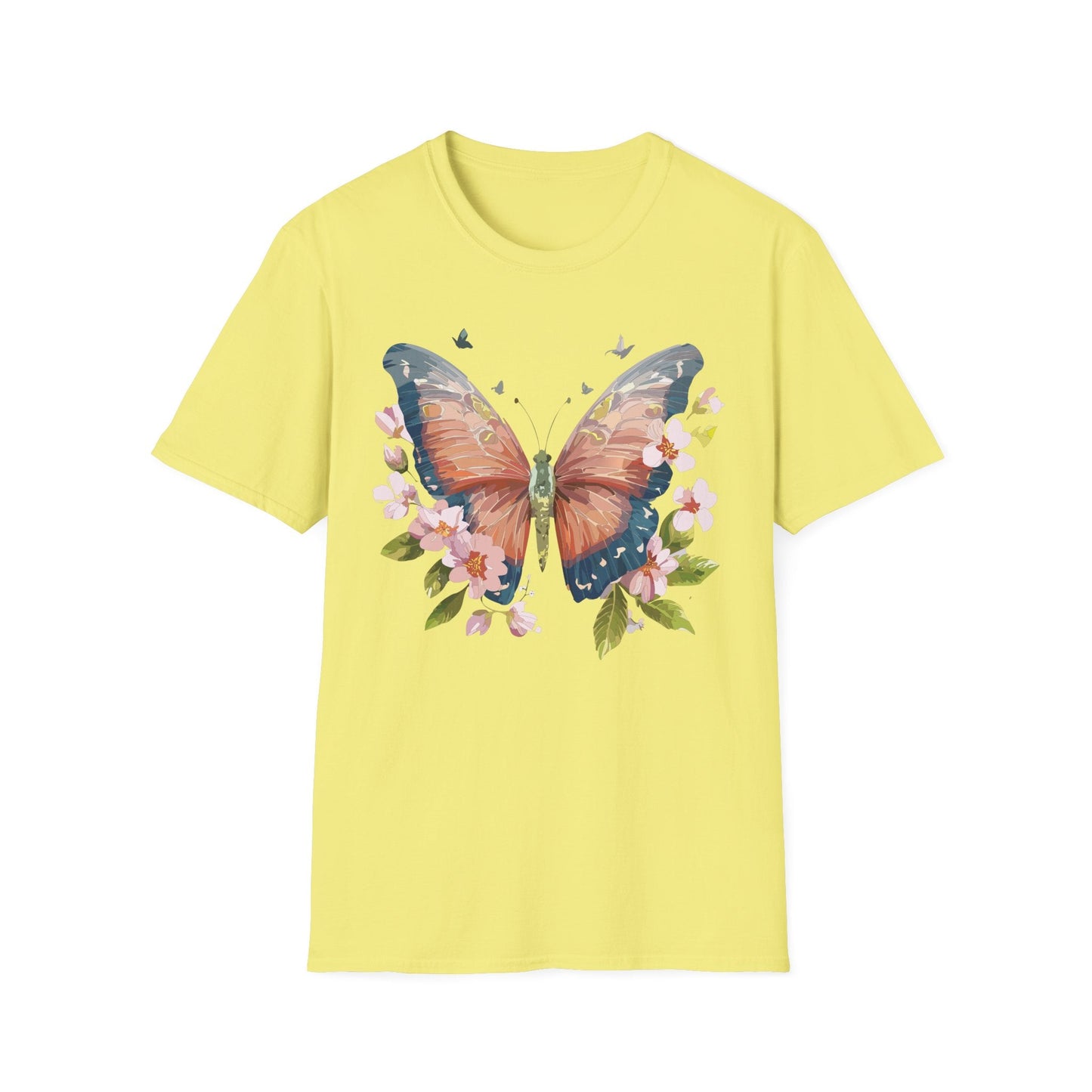 Unisex Monarch Butterfly T Shirt Softstyle 64000 Gildan Ring Spun Cotton Tee Lightweight Comfort
