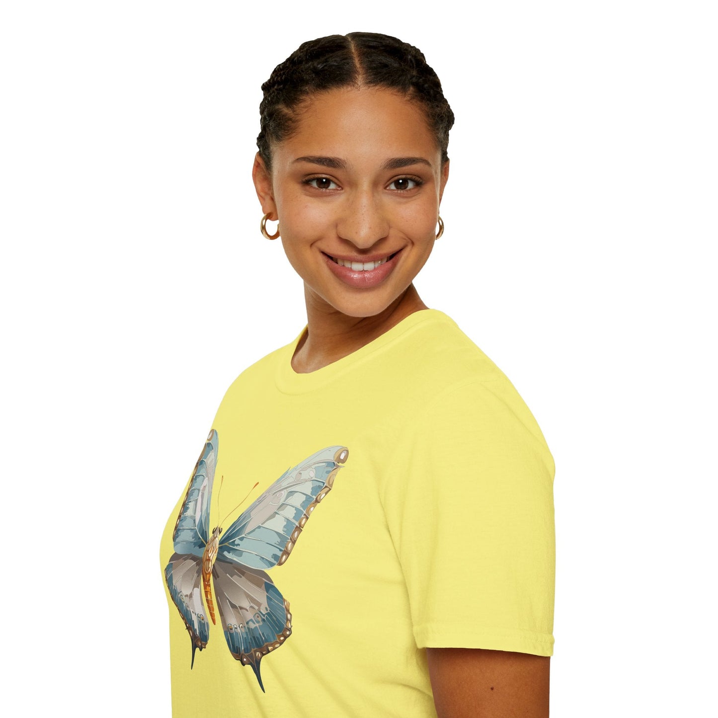 Butterfly Emblem Shirt Unisex T Shirt Gildan Softstyle 64000 Monarch Print Cotton Tee Everyday
