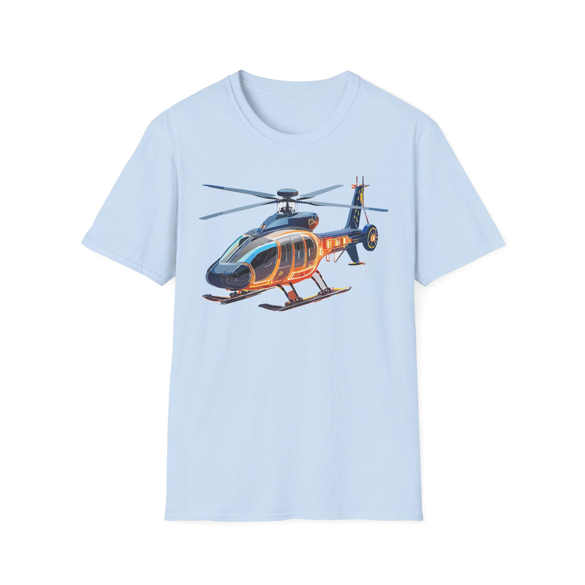 Chopper Helicopter Graphic Tee Gildan Unisex 100 Cotton Tee Shirt c06