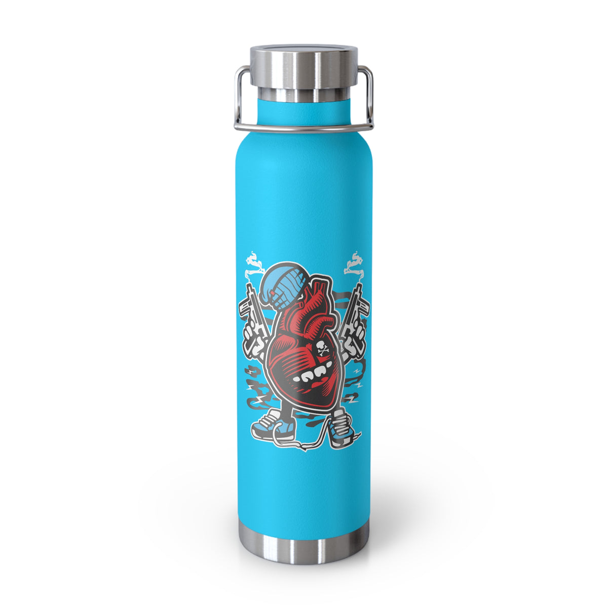 22oz Copper Insulated Water Bottle with Cartoon Design - CV91