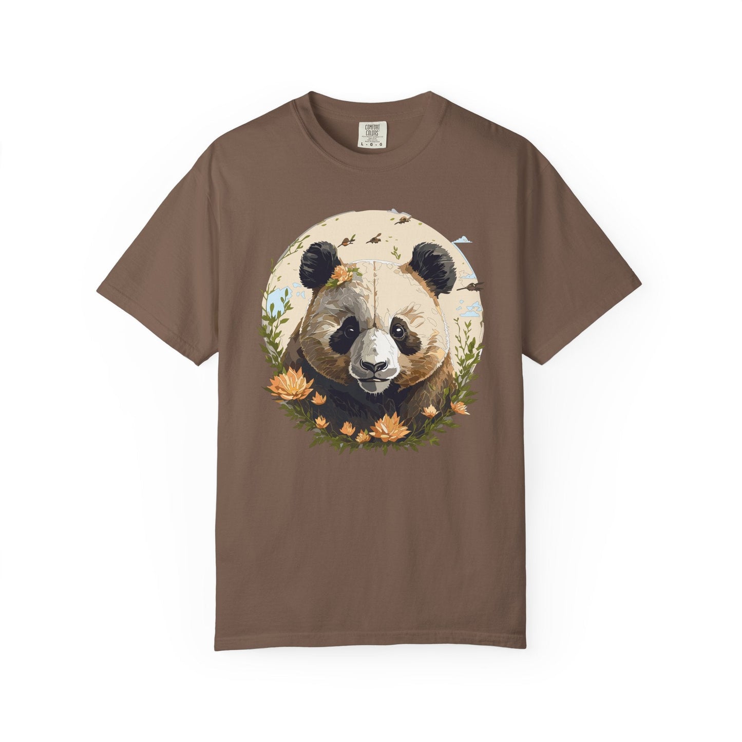 Panda Portrait Graphic T-Shirt Unisex Cotton Floral Animal Art Tee p9