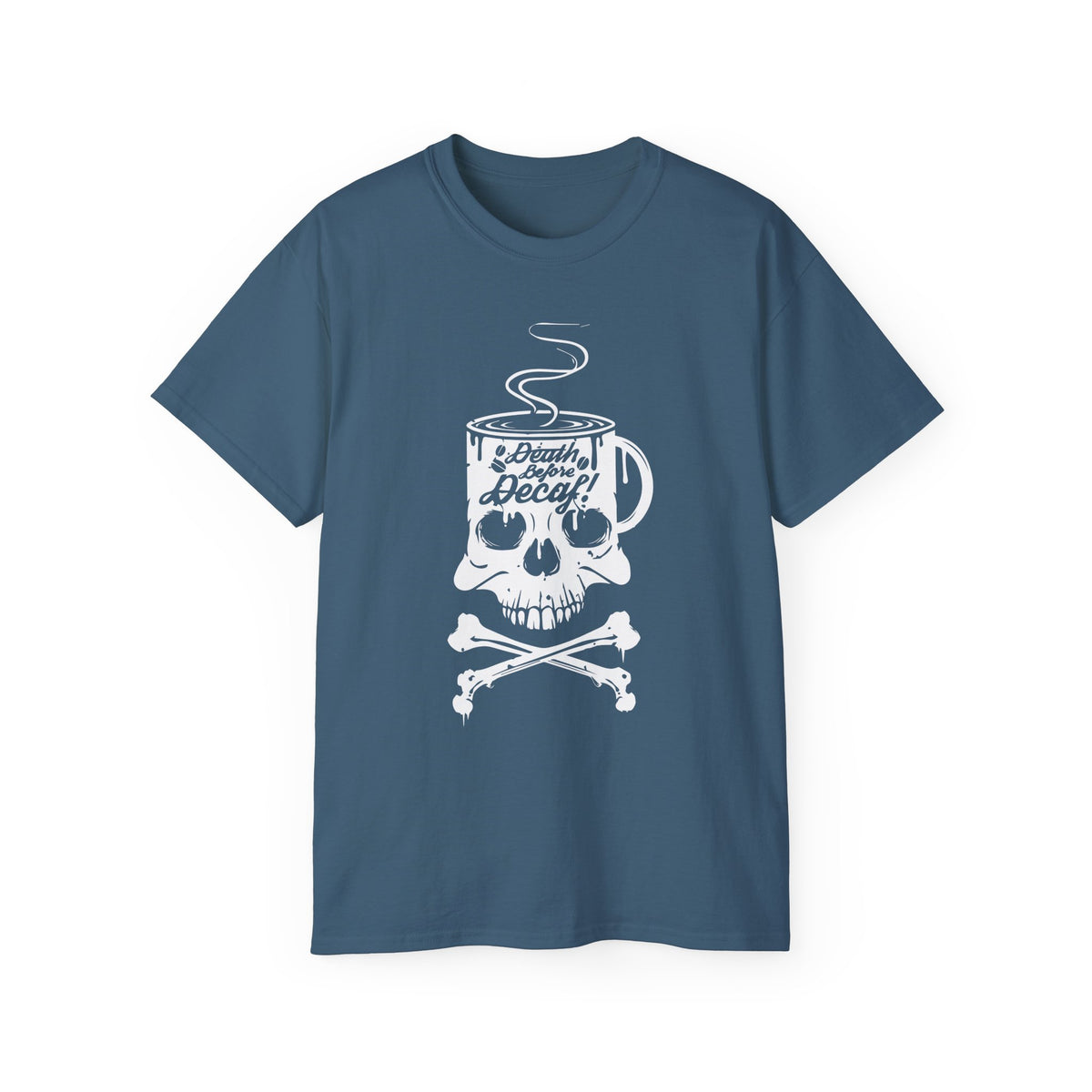 Skull Coffee Mug Skull and Crossbones Tee | Coffee Addict, Dark Cafe Design