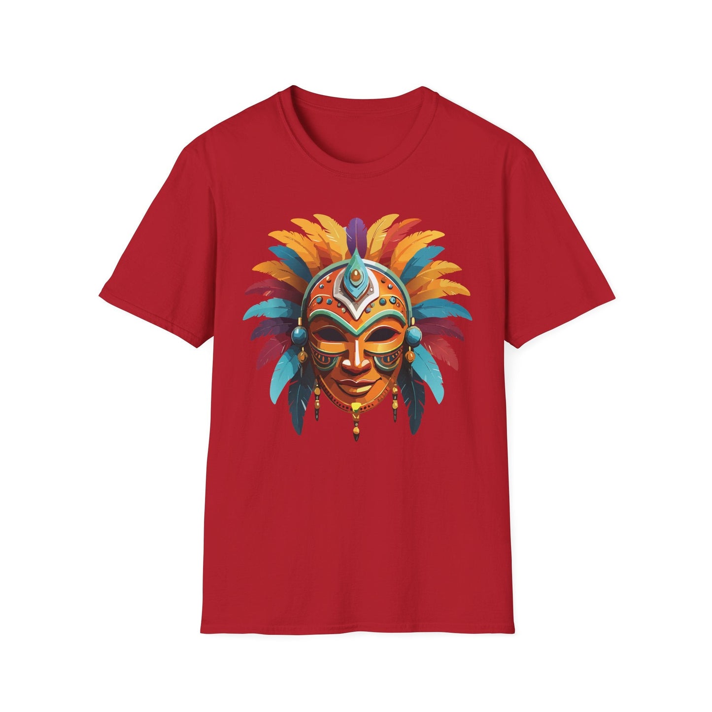 Mask Tee Shirt Unisex Softstyle 100 Percent Ring Spun Cotton Masquerade Tees For Comfort