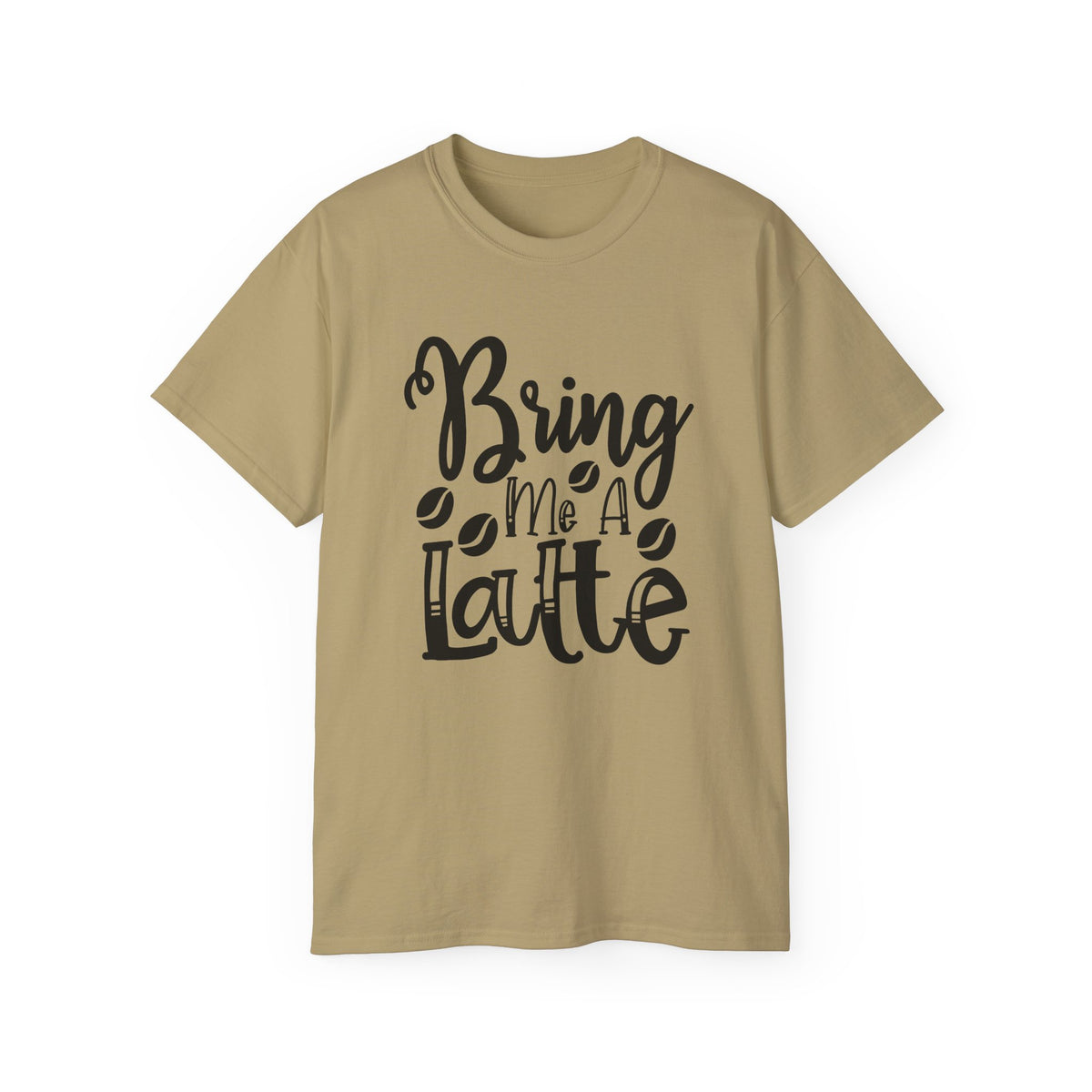 Bring Me a Latte T-Shirt | Coffee Script Typography Tee