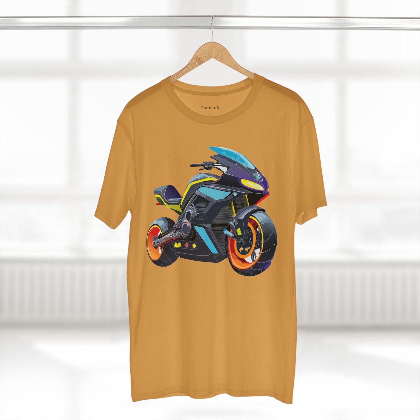Moto Bike Graphic Unisex 100 Cotton Staple Tee 27