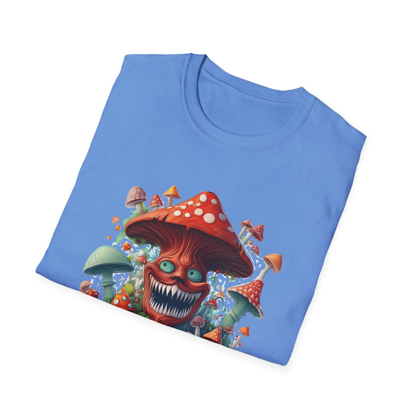 Unisex Mashroom Tee Shirt With Funny Mashroom Design Fungus Humor Softstyle Cotton