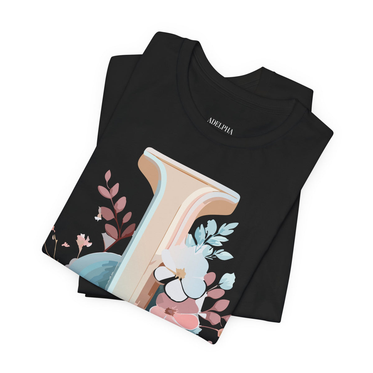 Letter J Graphic Unisex Cotton Bella+Canvas Tee with Art Letter Design