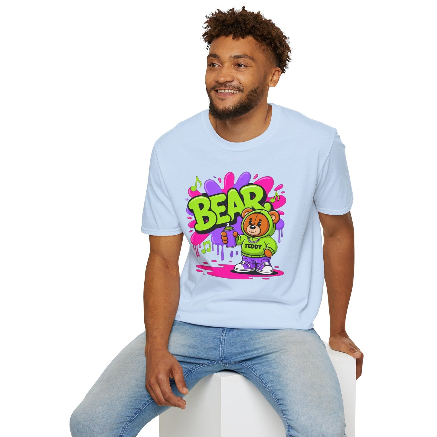 Funny Cartoon Animals T Shirt Unisex Graphic Tee Animation Softstyle Gildan 64000 Ring Spun Cotton