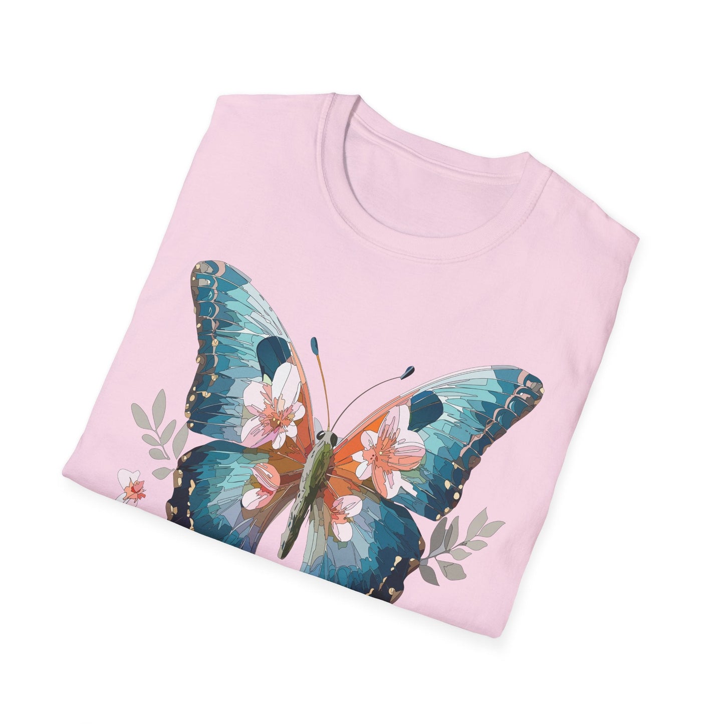 Butterfly Shirt Unisex T Shirt Monarch Butterfly Print Gildan Softstyle 64000 Cotton Tee Classic
