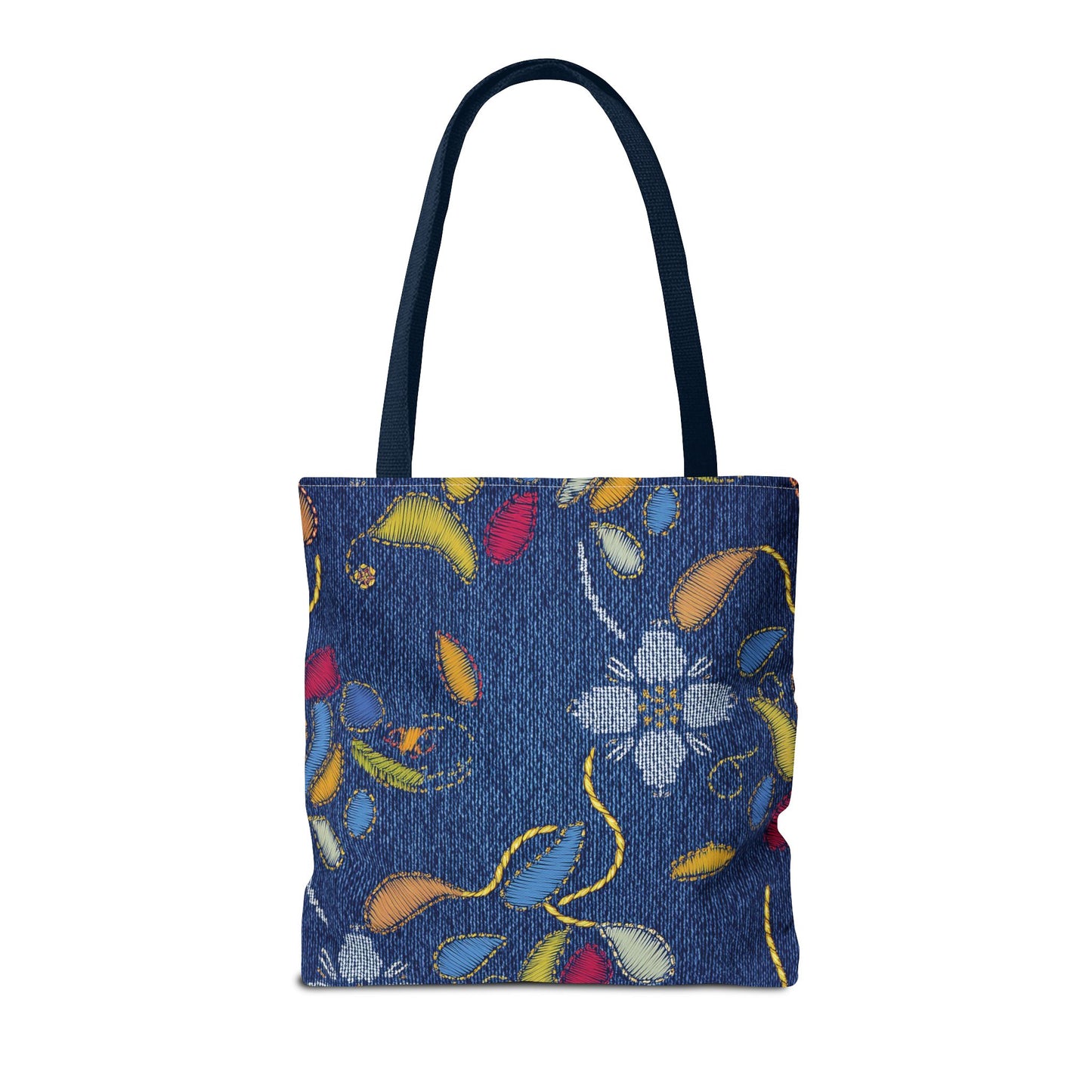 Denim Fabric Imitation Print Unisex Canvas Bag Poly Spun 3 Sizes Tote Bag 155