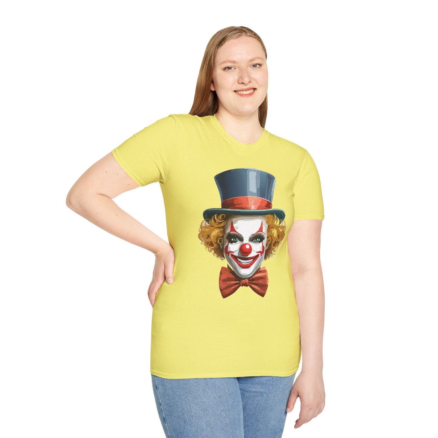 Clown Shirt T Shirt With Clown Funny Man Circus Shirt Scary Man Tee Unisex Gildan Softstyle 64000