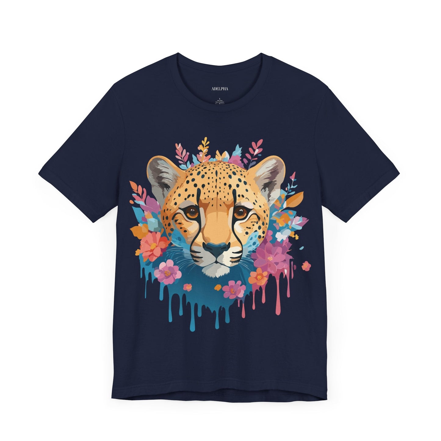 Adelpha Cheetah Graphic Tee Unisex Vintage Inspired Artwork Short Sleeve Jersey