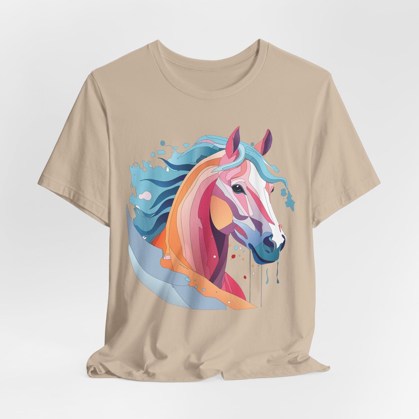 Unisex Animal Tee Shirt With Art Design Wild Animals Short Sleeve Premium Comfort Fit