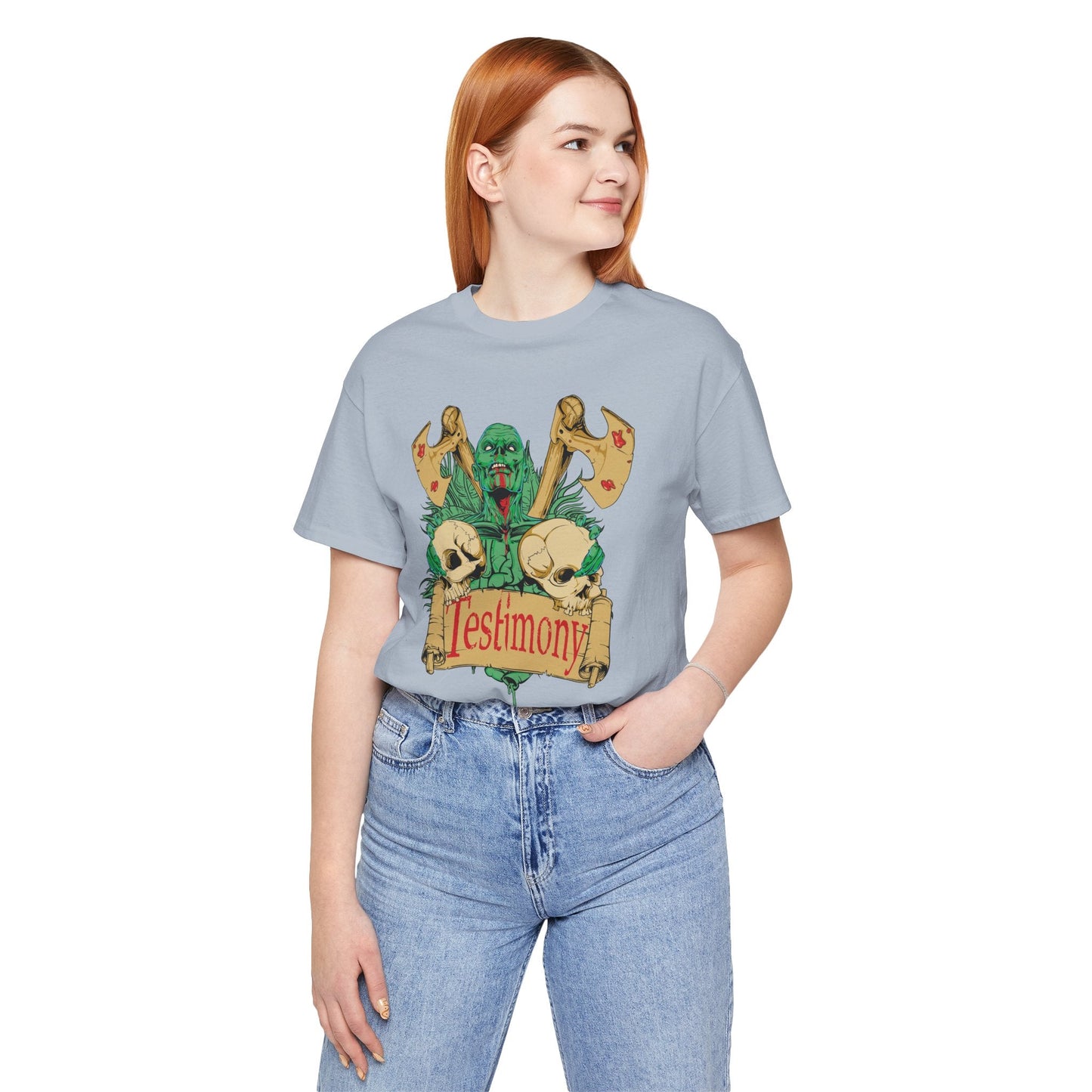 Cthulhu Skull Axes Testimony Tee Lovecraft Horror Mythos Shirt Art-42