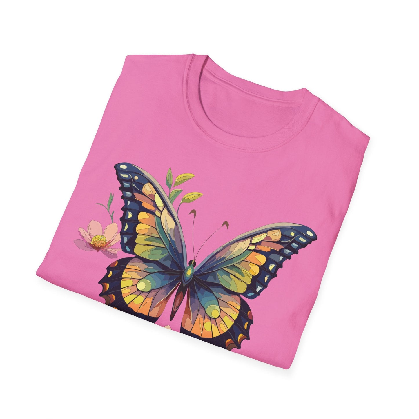 Butterfly Shirt Unisex Monarch Butterfly T Shirt Softstyle Cotton Tee One Hundred Percent Ring Spun