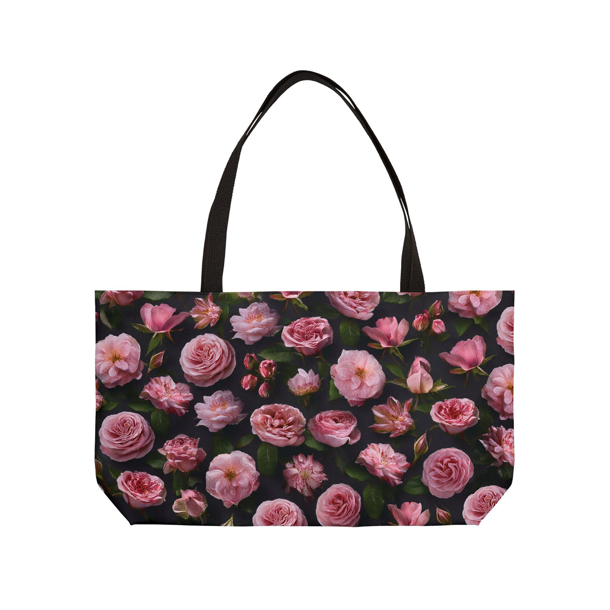 Floral Print Poly Canvas Weekender Bag 7