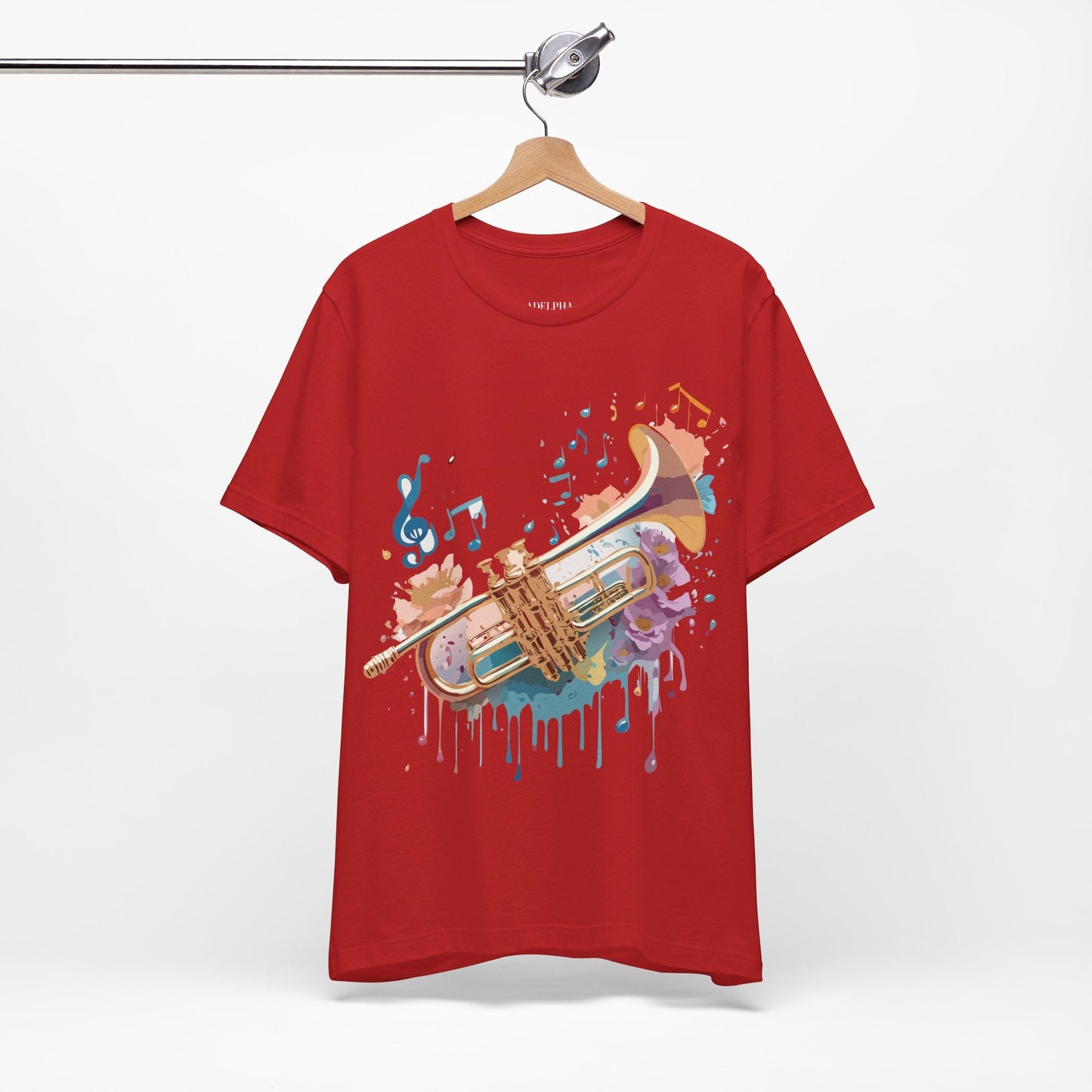 Music Graphic Unisex 100 Cotton Vintage Art with Musical Elements Tee 132