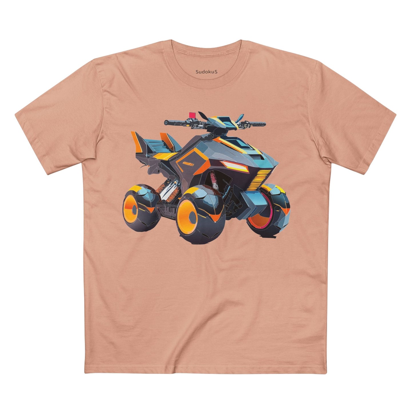 Moto Bike Graphic Unisex 100 Cotton Staple Tee 14