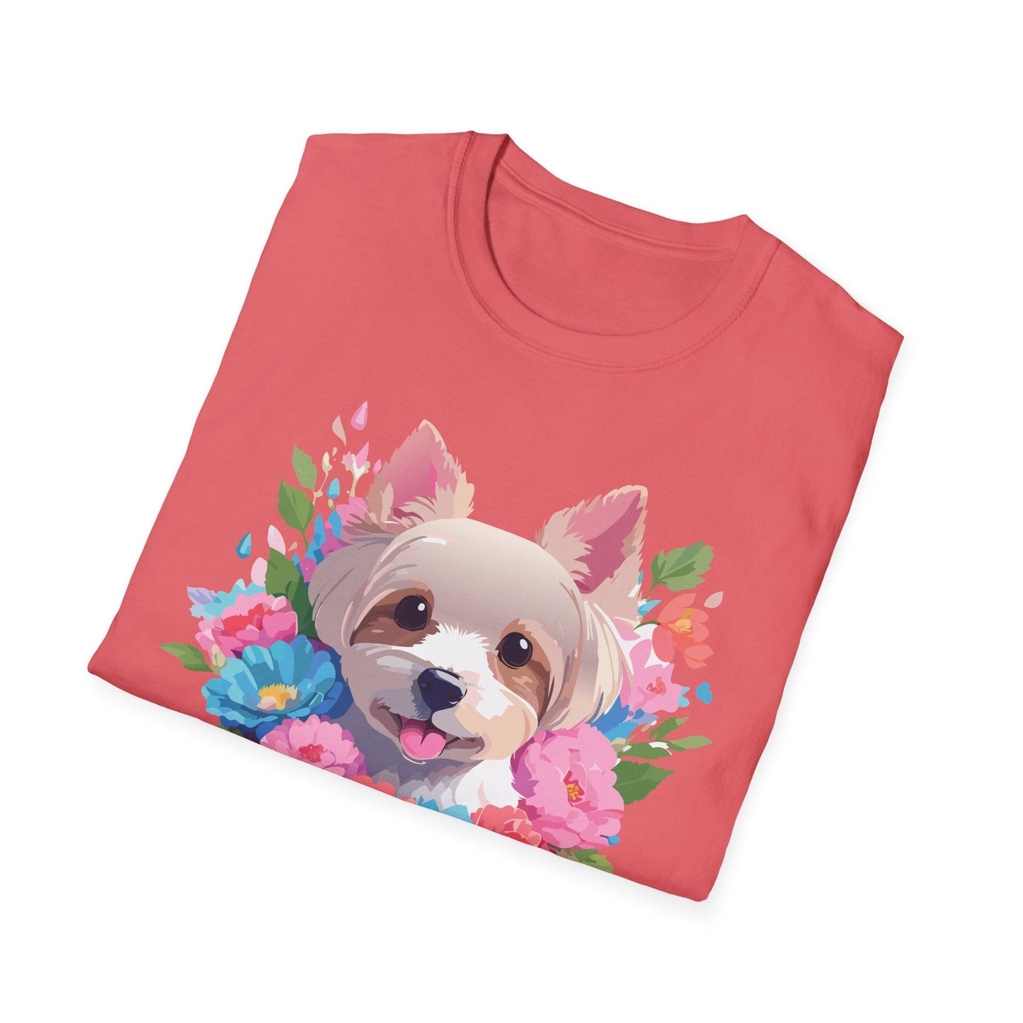 Unisex Gildan Softstyle Animal Print Dog Shirt Tee 100 Percent Cotton