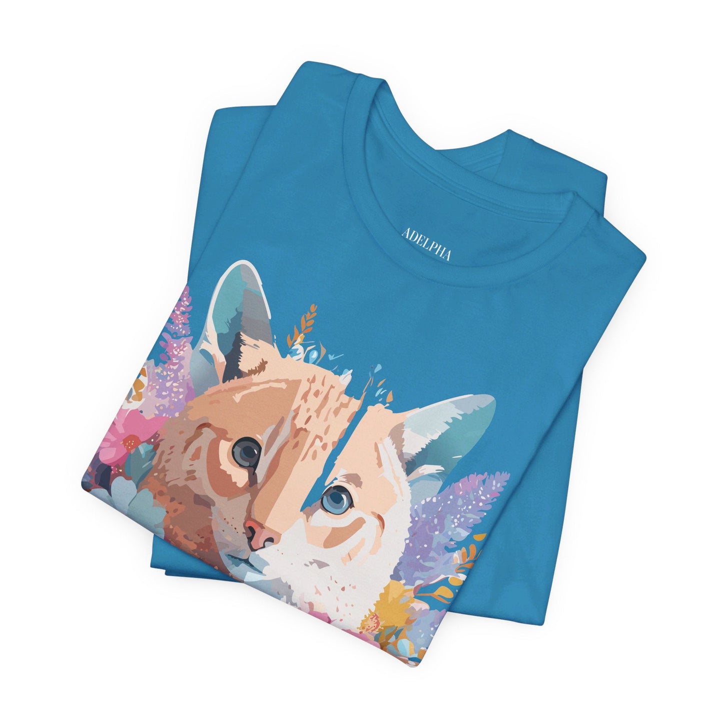 Cat Graphic Tee Unisex Vintage Art Design Adelpha Premium Comfort