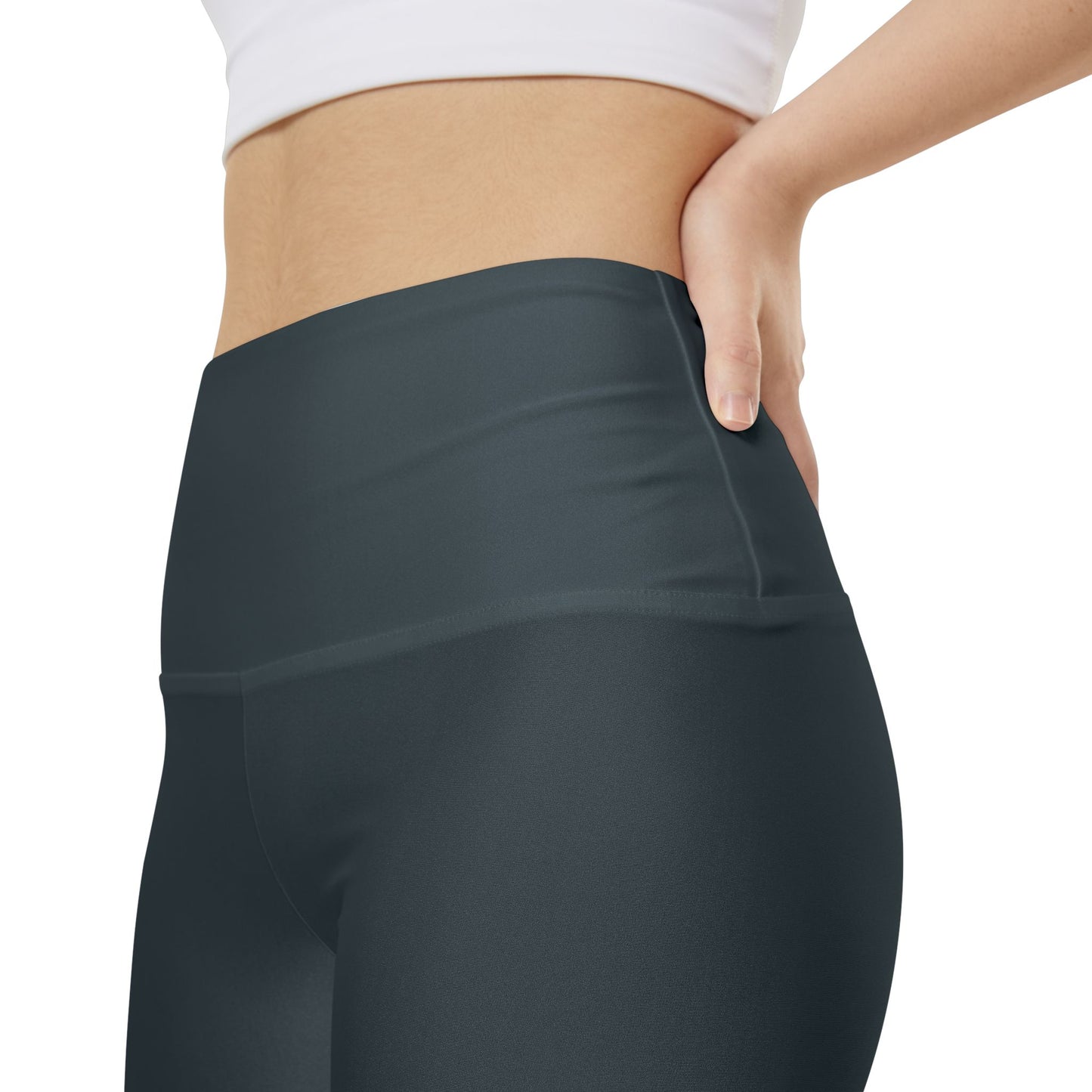 Iron Grey Women’s Workout Shorts — High-Waist Athletic Biker Shorts