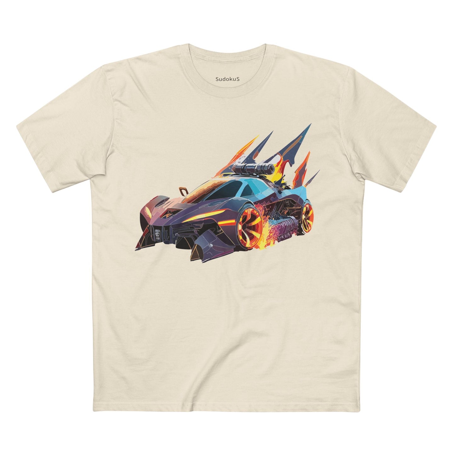 Car Graphic Unisex 100 Cotton Staple Tee 1