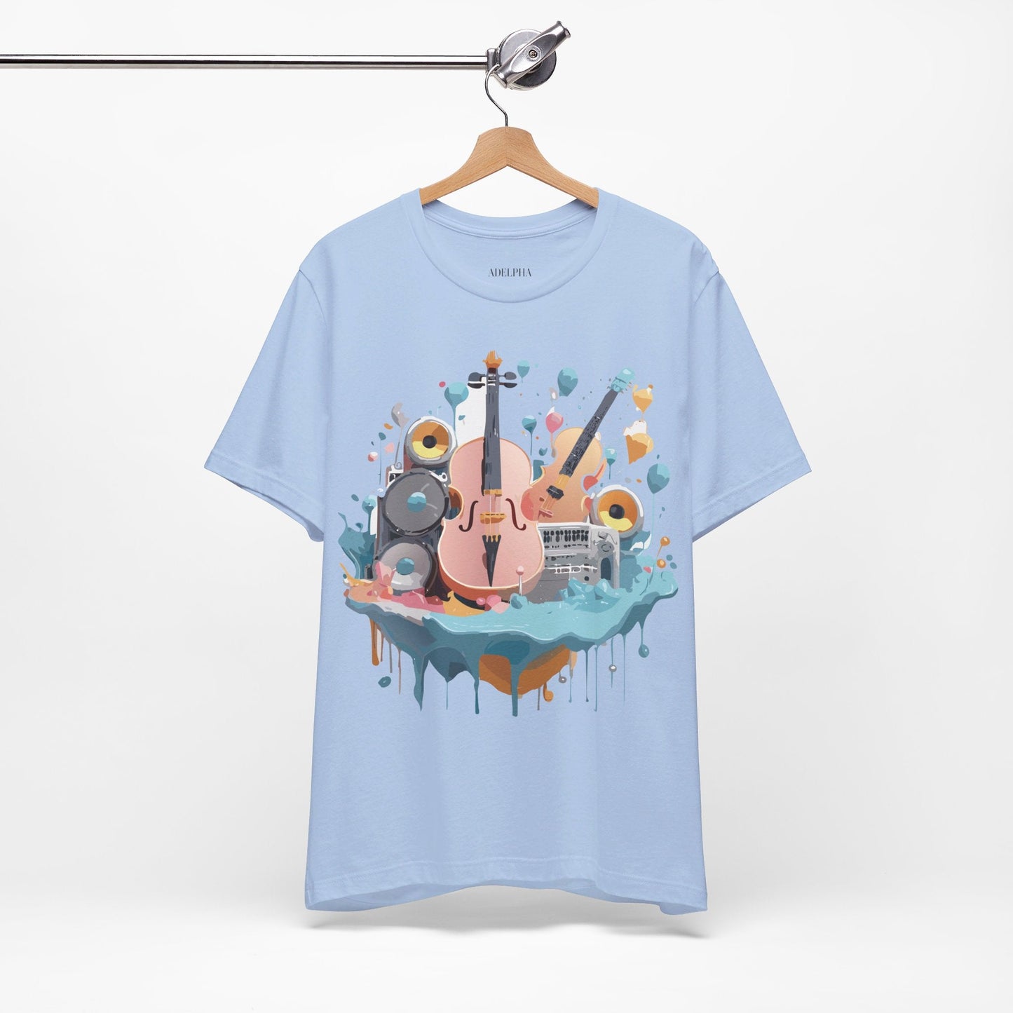 Adelpha Vintage Inspired Music Graphic T Shirt Unisex Jersey Short Sleeve Tee Artwork