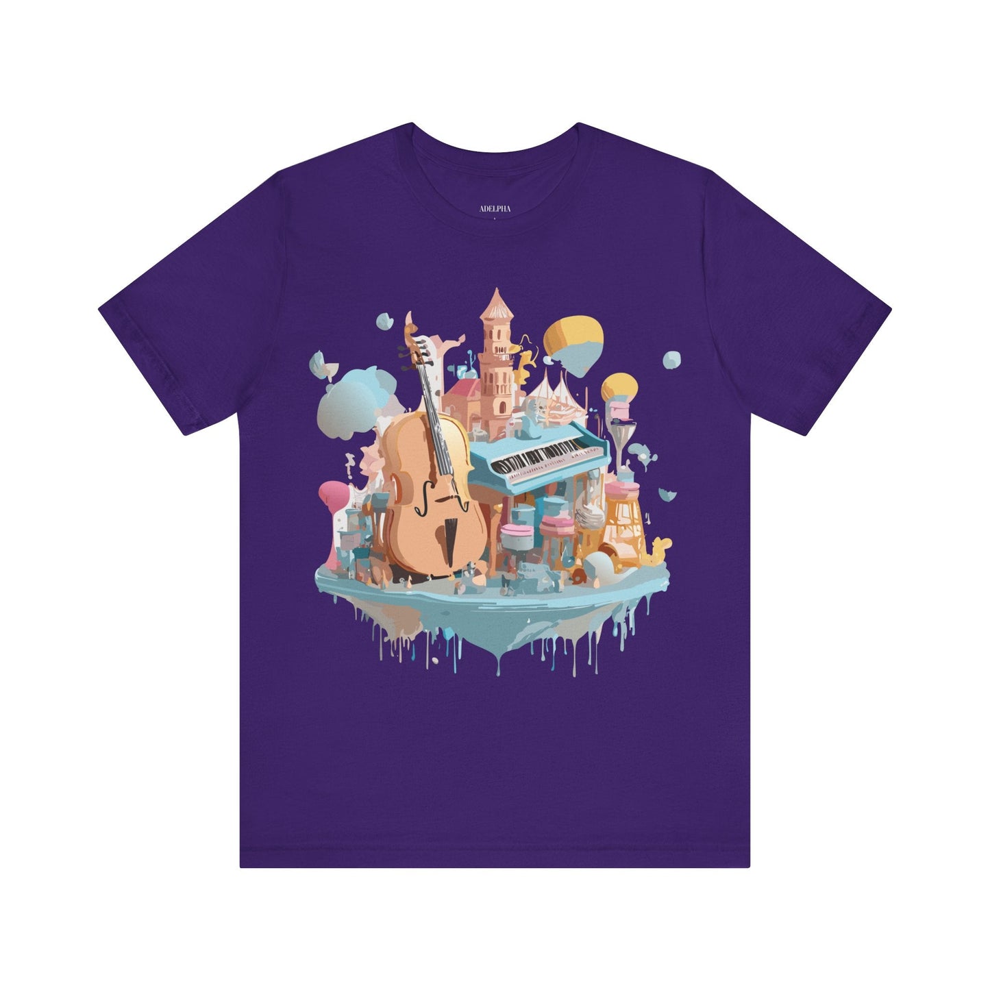 Music Graphic Tee Unisex Vintage Art Design By Adelpha Premium Short Sleeve T Shirt