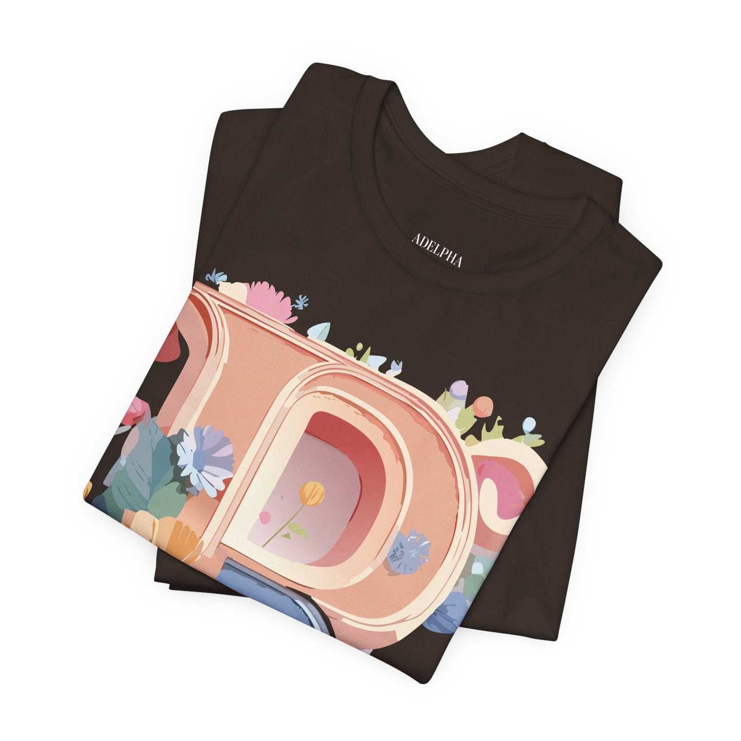 Letter R Shirt Unisex Graphic Tee Premium Cotton Vintage Inspired Art By Adelpha Short Sleeve