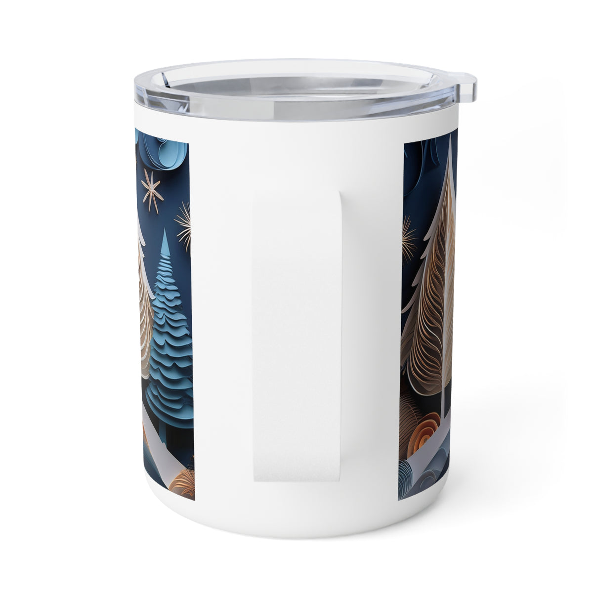 6 Art Design Insulated Coffee Mug Clear Lid 10oz Insulated Coffee Mug 10oz
