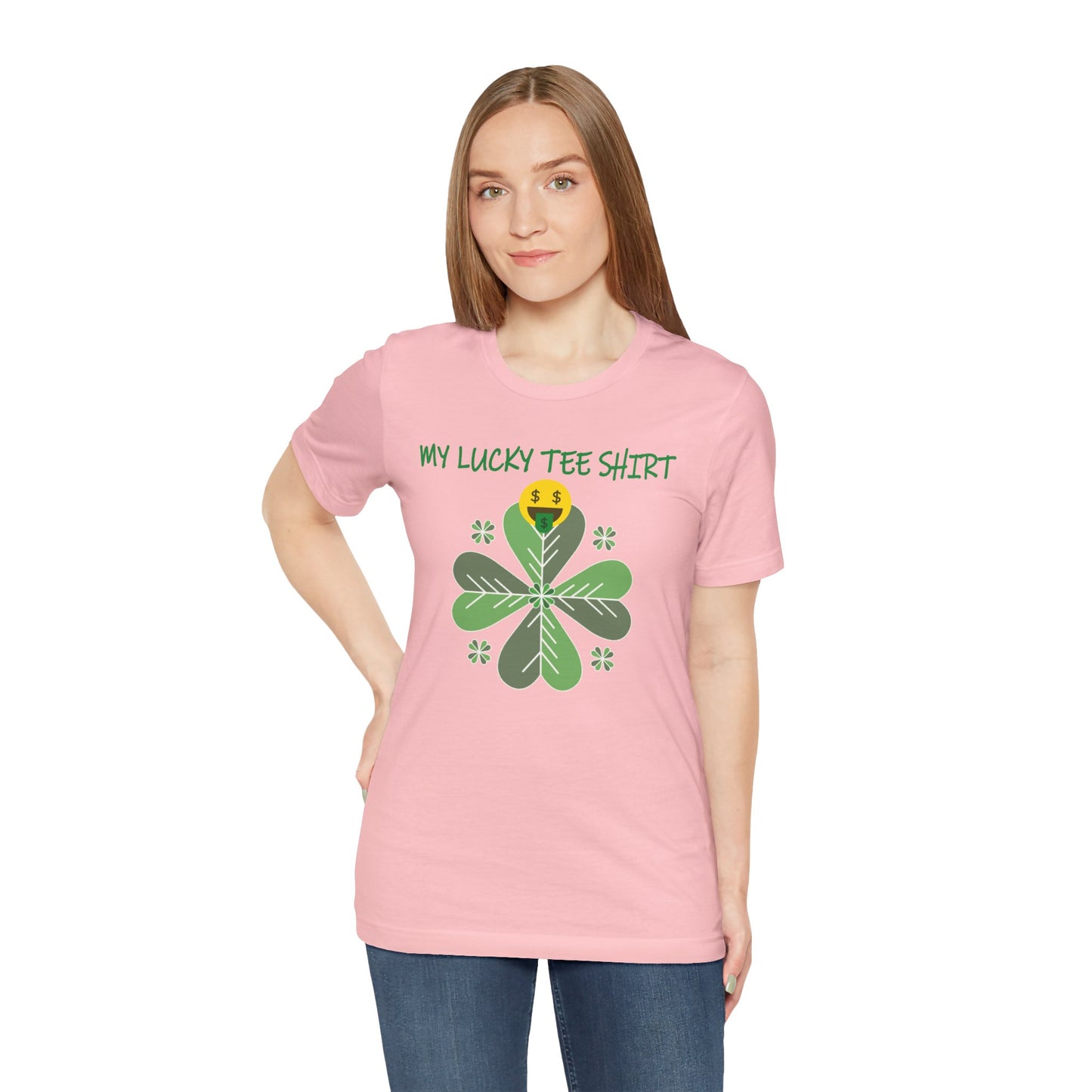 Unisex Cotton Tee Shirt with Lucky Prints