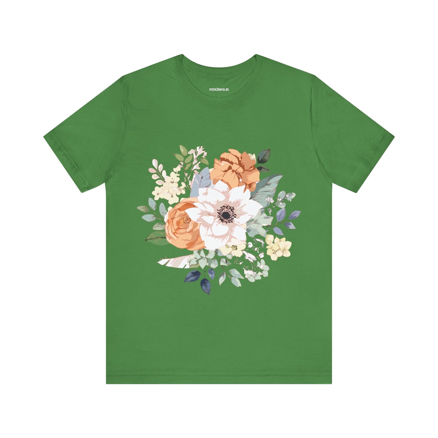 Unisex Floral Shirt Jersey Short Sleeve Tee Lightweight Breathable Flowers Collection Retro2Nova
