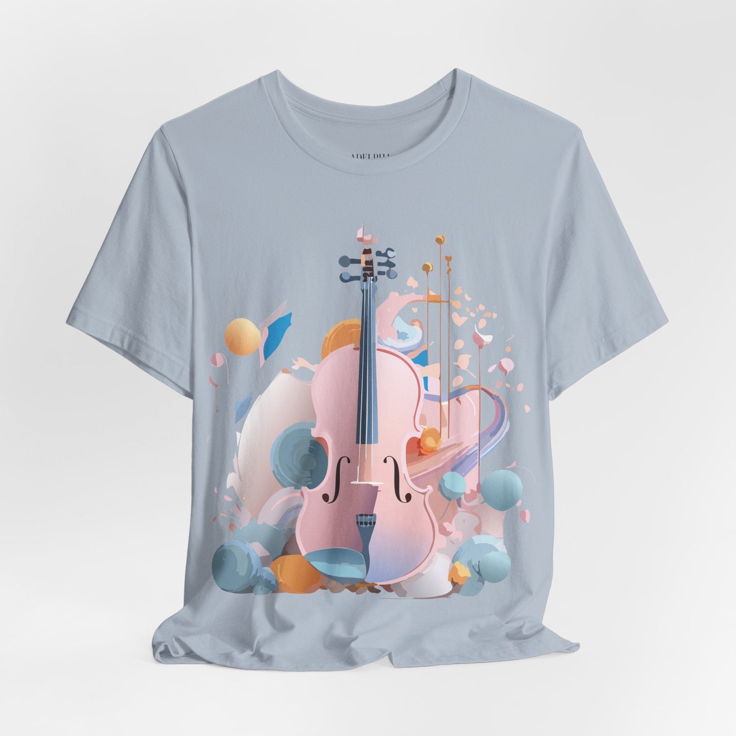 Music Graphic Unisex 100 Cotton Vintage Art with Musical Elements Tee 16