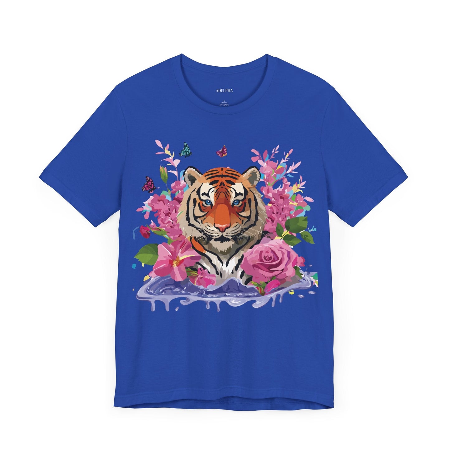 Tiger Graphic Unisex 100 Cotton Vintage Art with Animal Tee 11