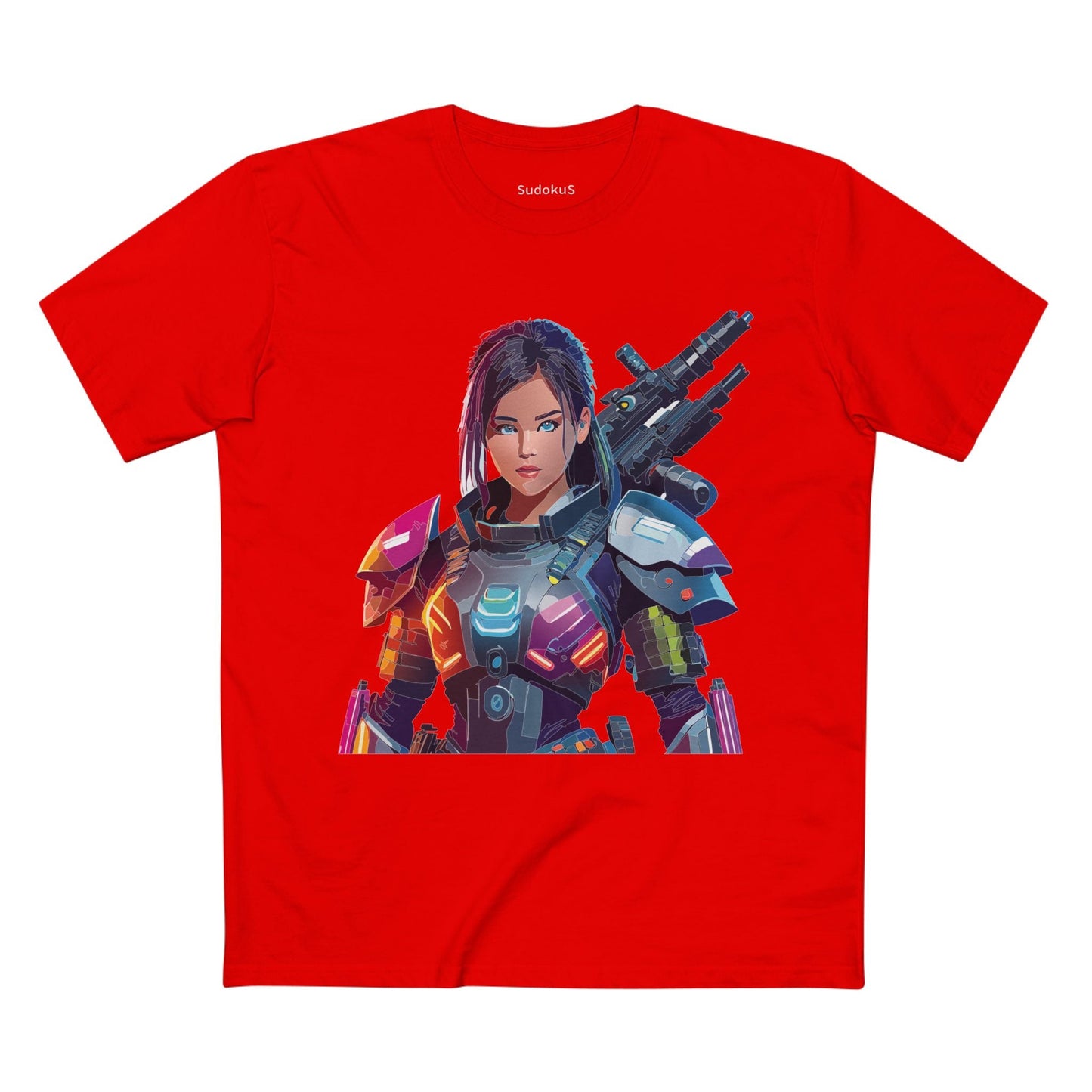 Army-woman Graphic Unisex 100 Cotton Staple Tee 2