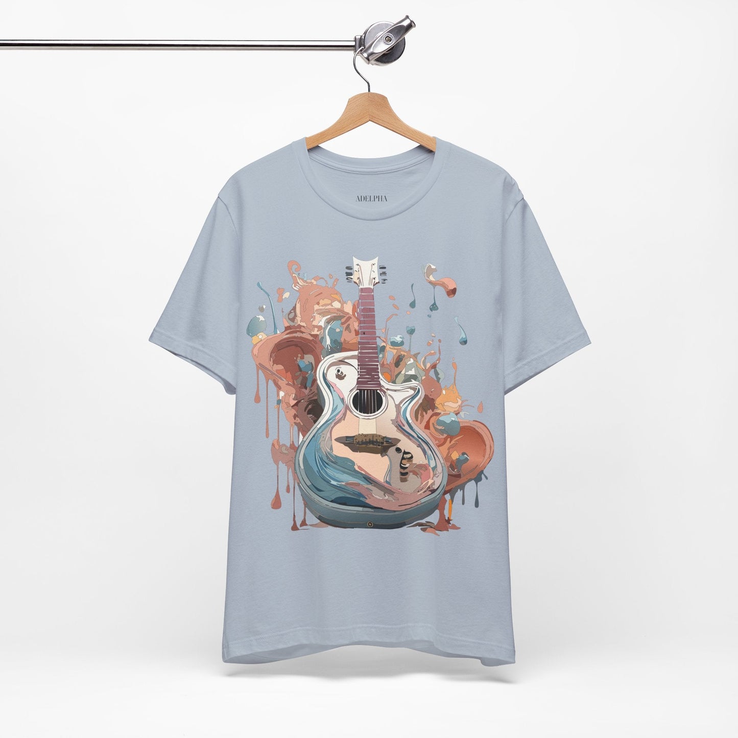 Music Graphic Unisex 100 Cotton Vintage Art with Musical Elements Tee 56
