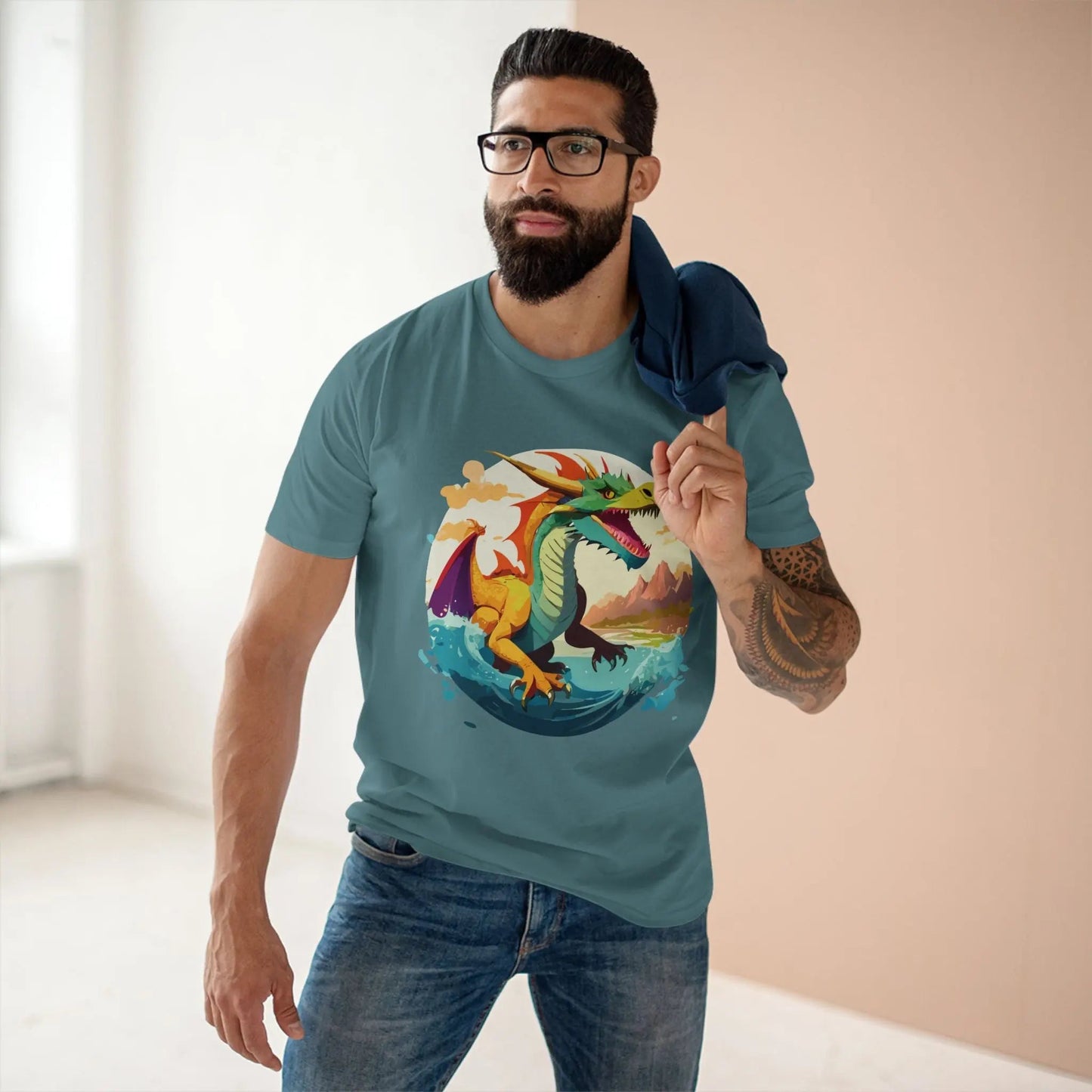 Dragon Graphic Unisex 100 Cotton Staple Tee 24