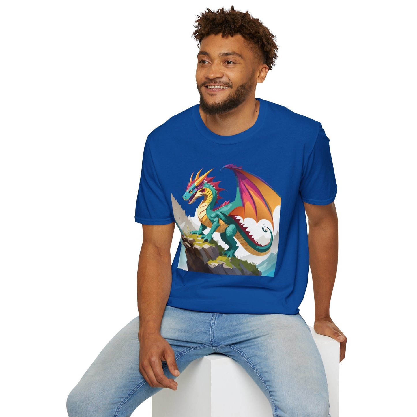 Dragon T Shirt Unisex Dragon Shirt With Animal Art Design Softstyle Cotton Tee Shirt