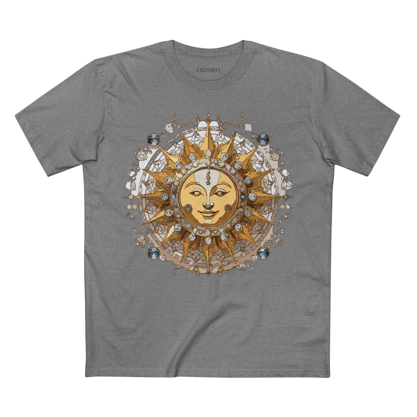 Gold Sun Graphic Unisex 100 Cotton T-Shirt with Golden Art Design 5