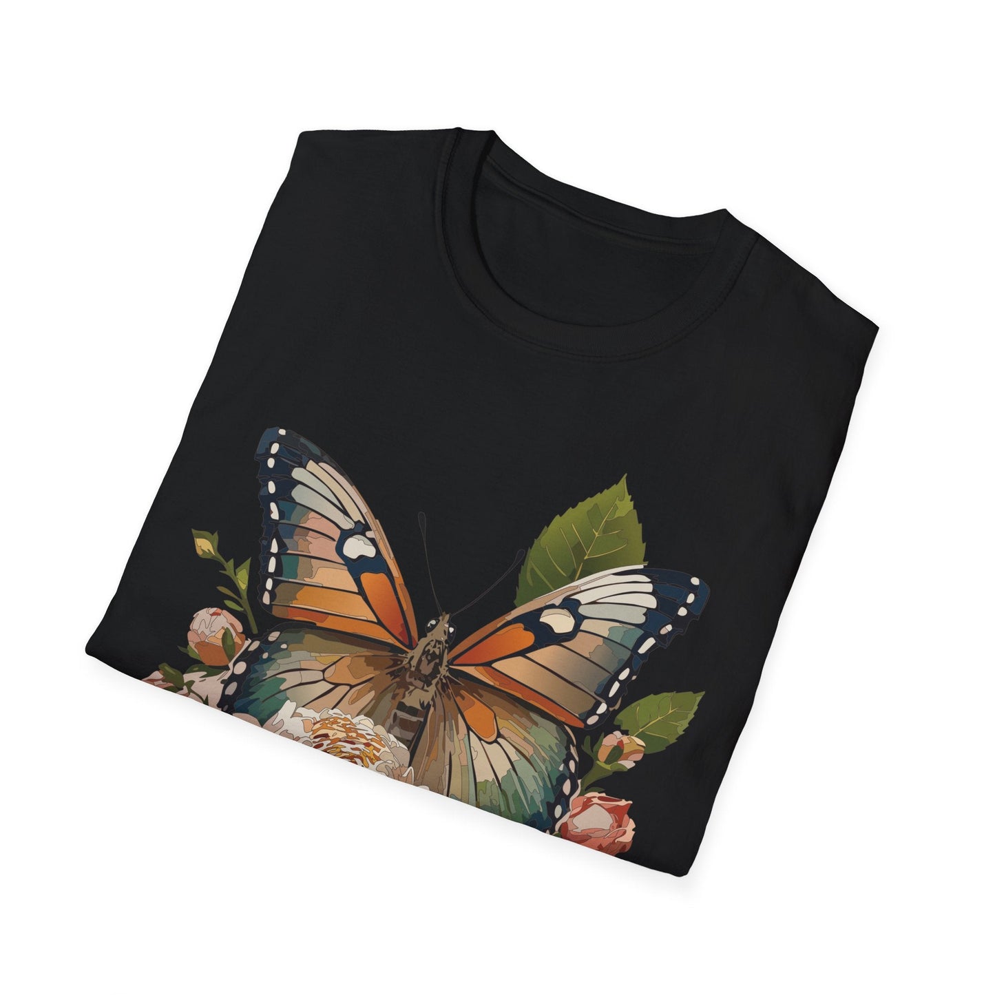 Monarch Butterfly Shirt Unisex Softstyle Cotton Tee Short Sleeve Gildan 64000 Everyday Wear