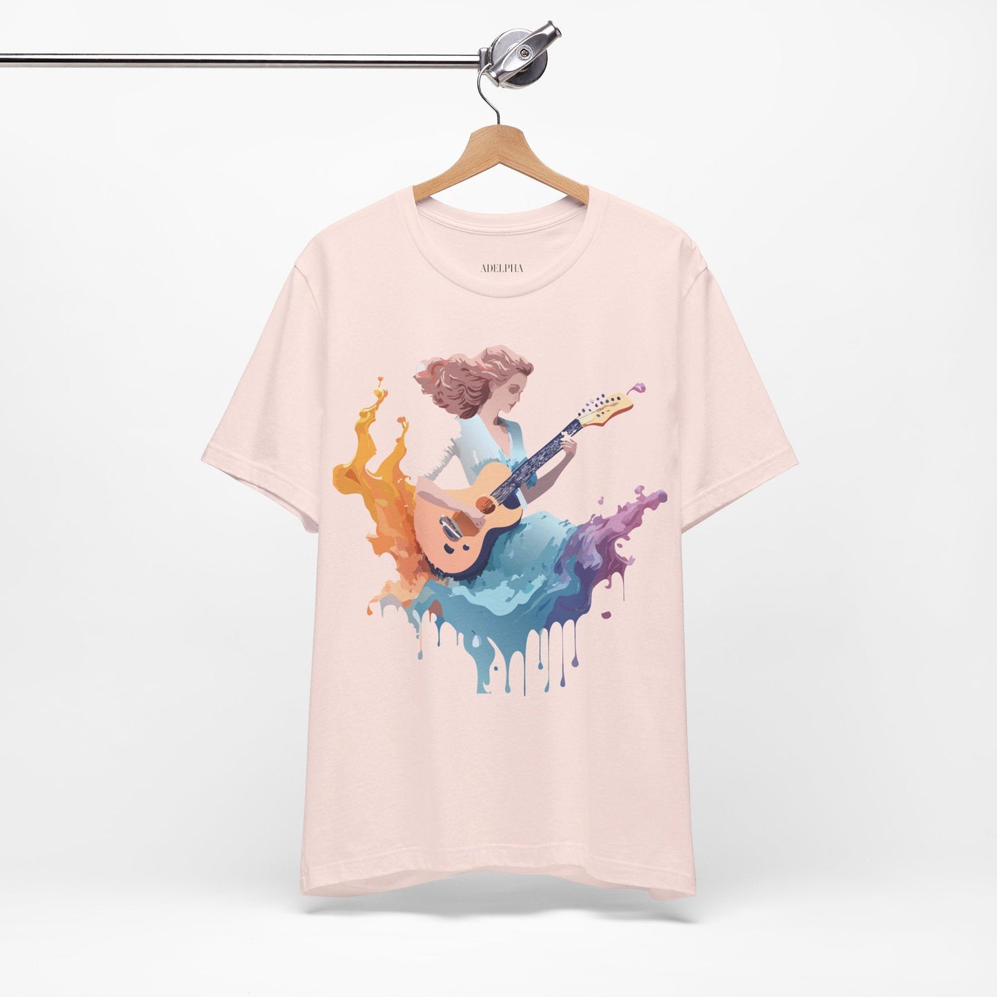 Music Graphic Unisex 100 Cotton Vintage Art with Musical Elements Tee 38