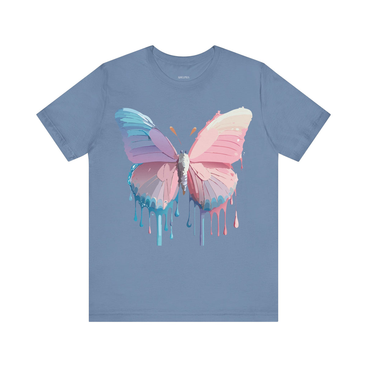 Butterfly Graphic Unisex Cotton Bella+Canvas Tee with Art Design n68