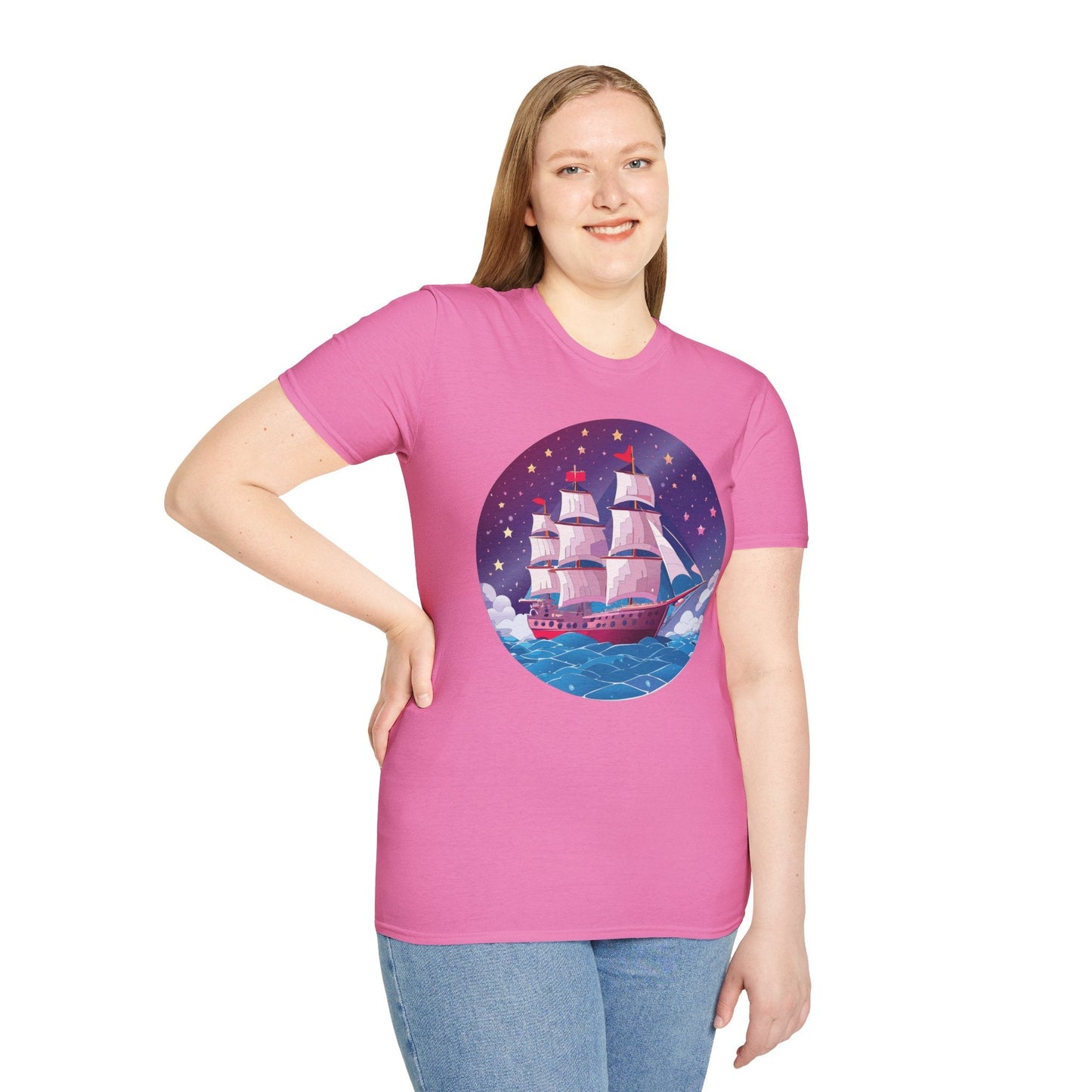 Ship T Shirts Frigate Vessel Tee Unisex Softstyle 64000 Gildan Ring Spun Cotton T Shirt