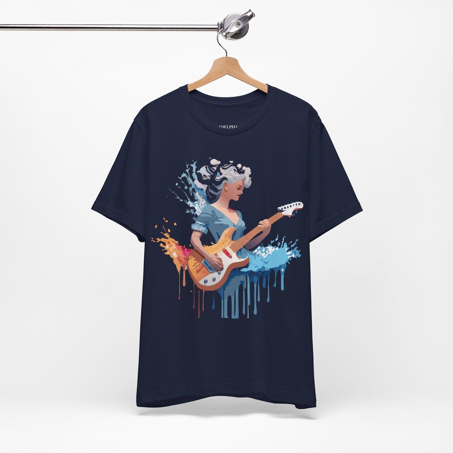 Music Graphic Unisex 100 Cotton Vintage Art with Musical Elements Tee 47