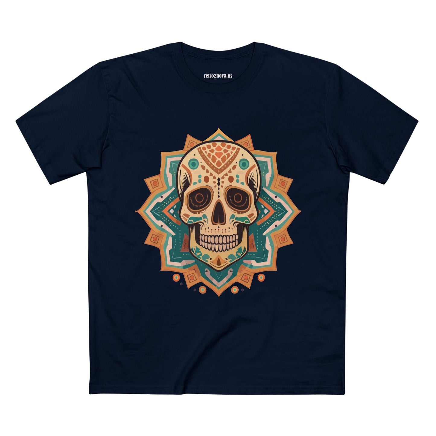 Skull Shirt Unisex Skeleton Tee Premium Cotton With Original Art Design From Retro2Nova Collection