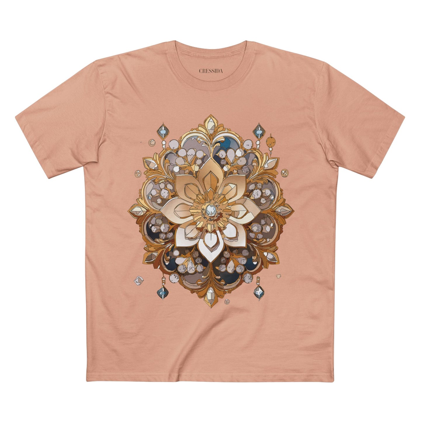 Floral Graphic T-Shirt Unisex 100 Cotton Art Design with Antique Flowers Tee 22