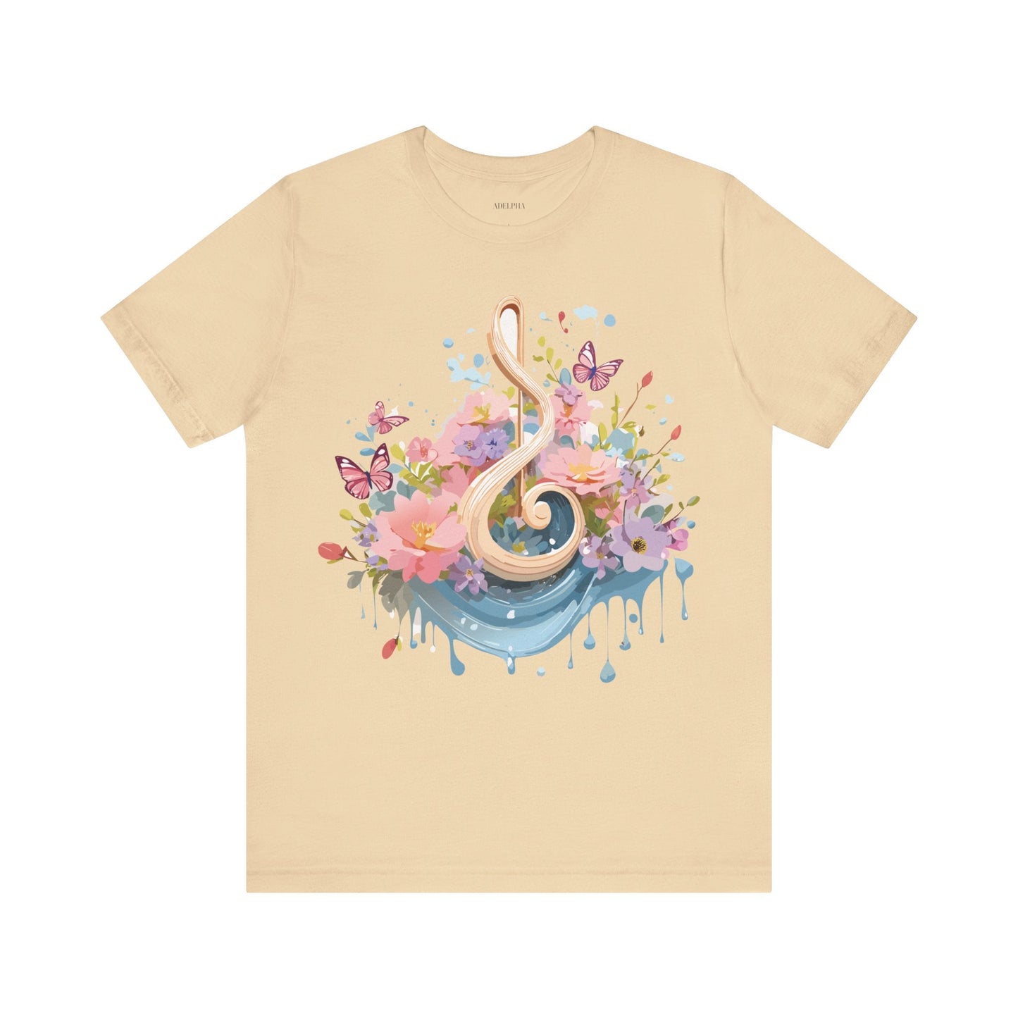 Music Graphic T Shirt Unisex Short Sleeve Adelpha Vintage Inspired Artwork Tee Premium Edition