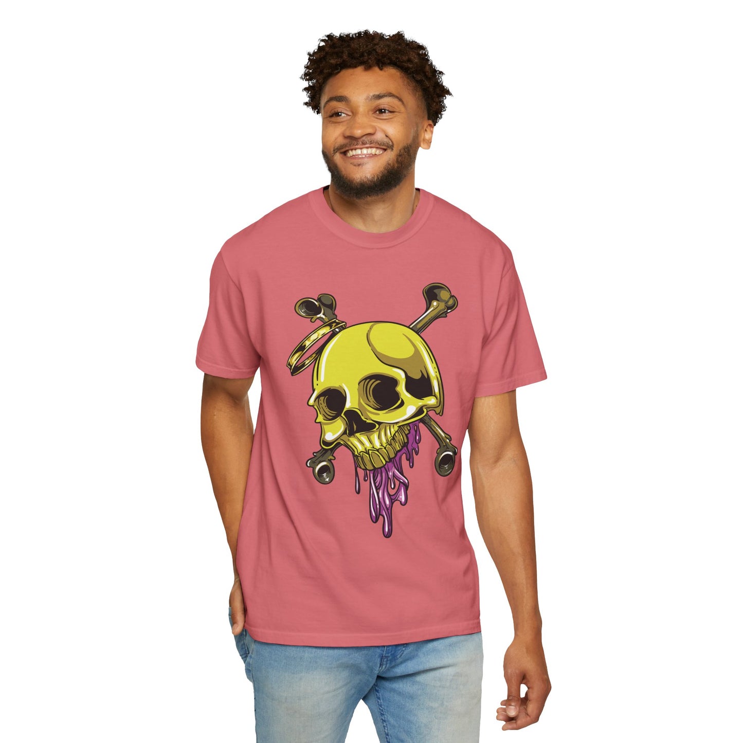 Unisex Cotton Tee Shirt with Skull