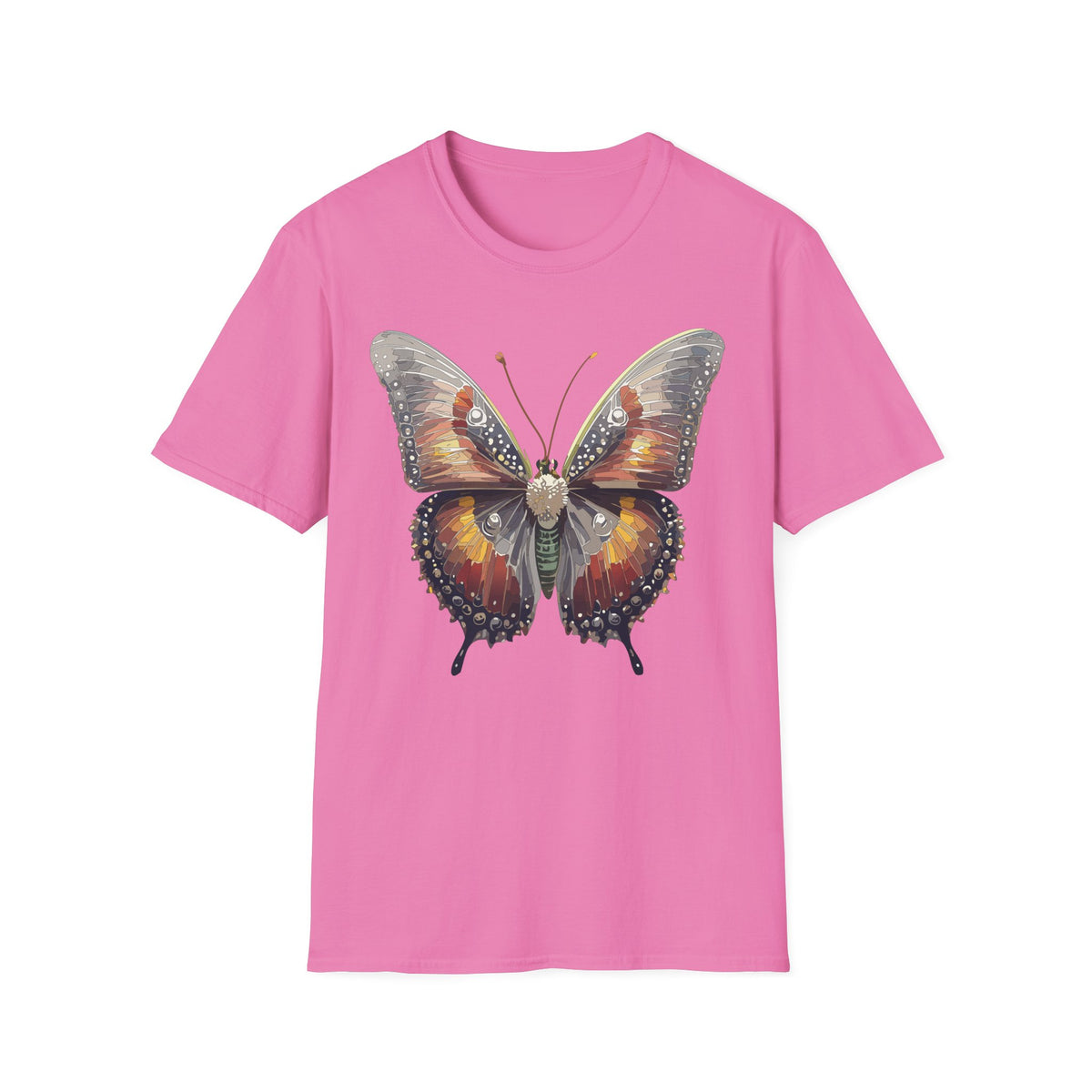 Butterfly Graphic T-Shirt — Vintage Orange Monarch Graphic Tee Unisex 100 Cotton Gildan T-Shirt